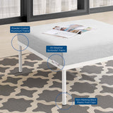 Harmony Sunbrella Outdoor Patio Aluminum Ottoman - Modern Minimalist & Weather-Resistant