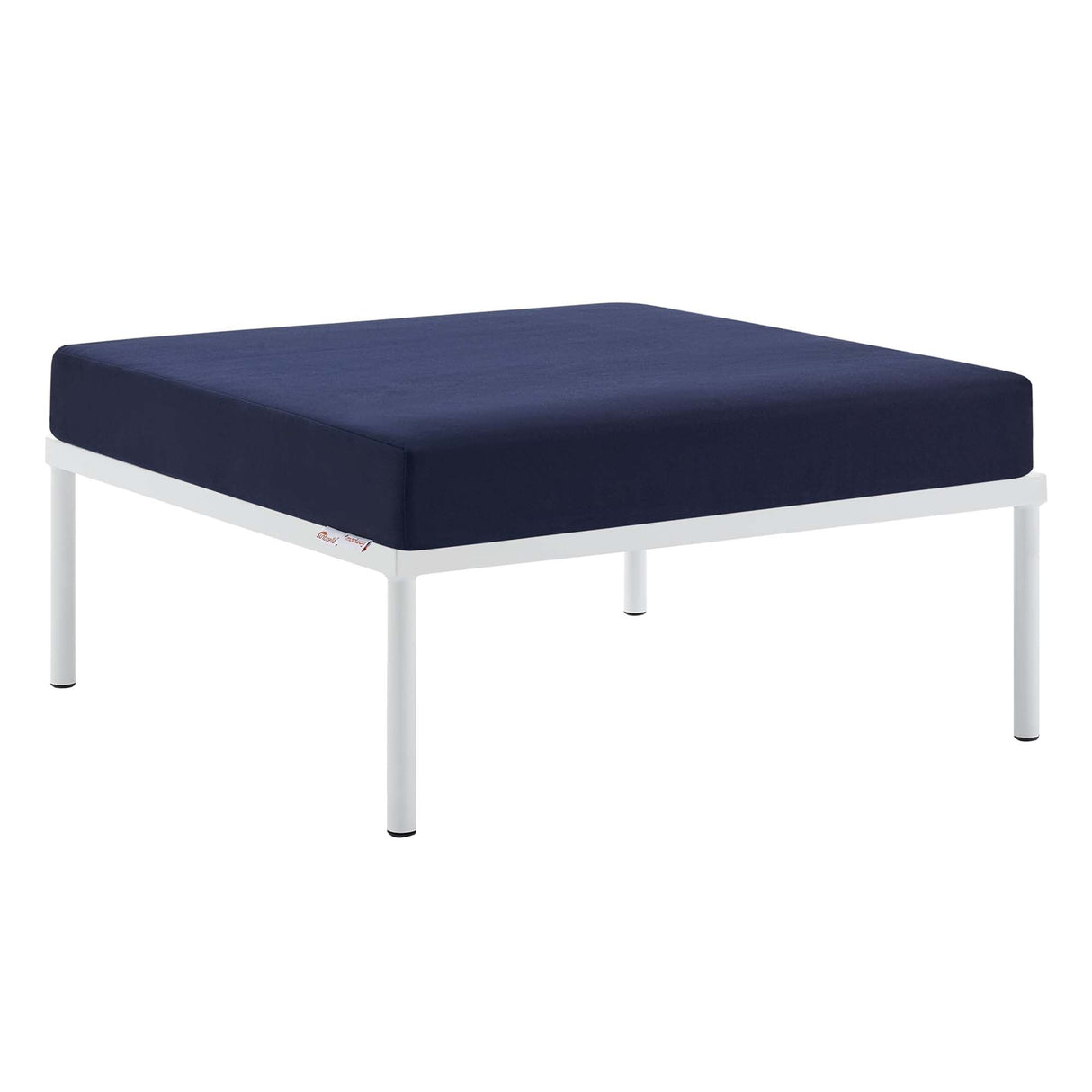 Harmony Sunbrella Outdoor Patio Aluminum Ottoman - Modern Minimalist & Weather-Resistant