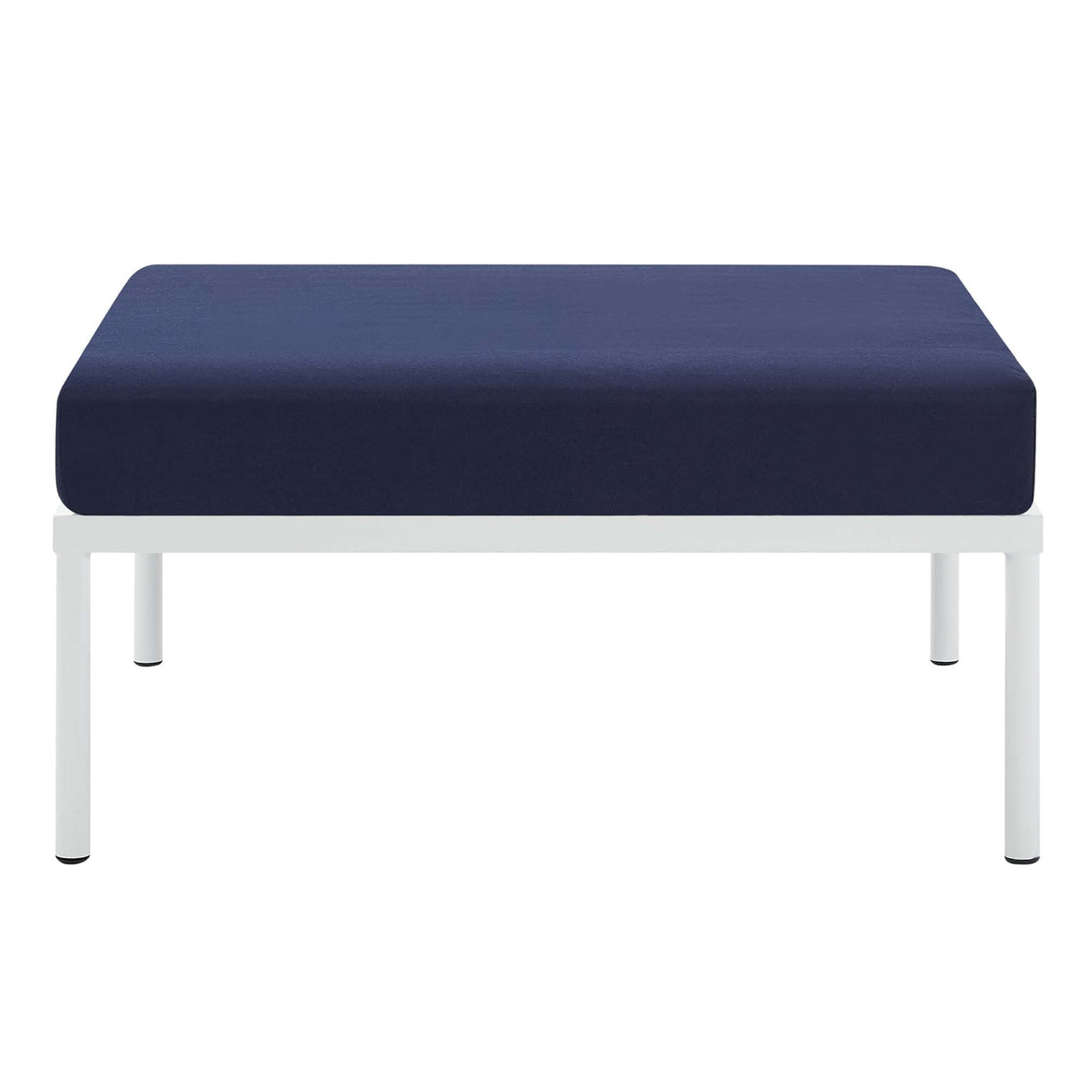 Harmony Sunbrella Outdoor Patio Aluminum Ottoman - Modern Minimalist & Weather-Resistant