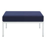Harmony Sunbrella Outdoor Patio Aluminum Ottoman - Modern Minimalist & Weather-Resistant