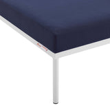 Harmony Sunbrella Outdoor Patio Aluminum Ottoman - Modern Minimalist & Weather-Resistant