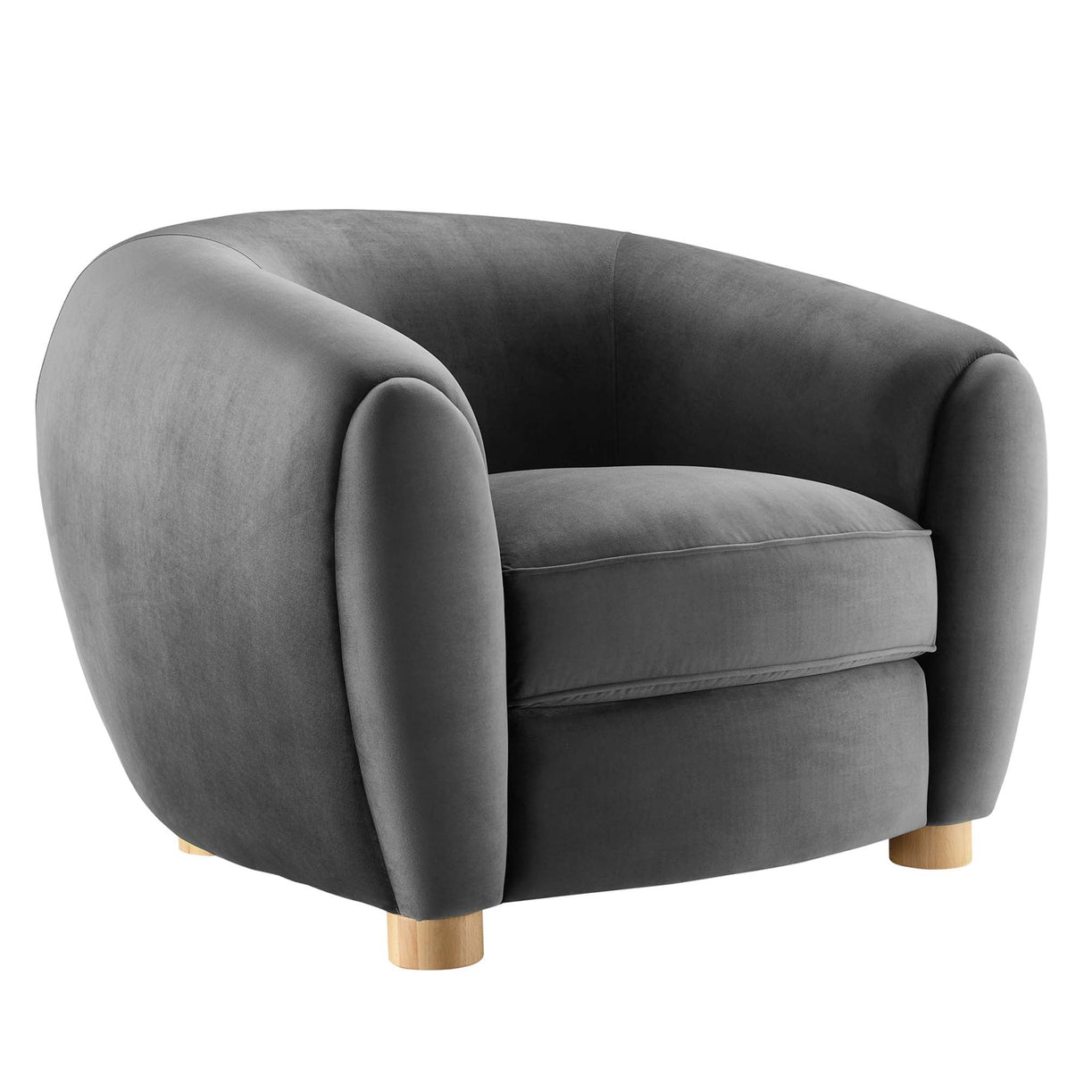 Abundant Performance Velvet Accent Armchair - Glam Deco & Stain-Resistant Lounging