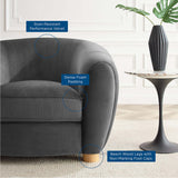 Abundant Performance Velvet Accent Armchair - Glam Deco & Stain-Resistant Lounging