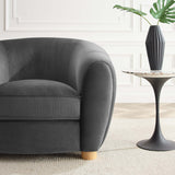 Abundant Performance Velvet Accent Armchair - Glam Deco & Stain-Resistant Lounging