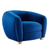 Abundant Performance Velvet Accent Armchair - Glam Deco & Stain-Resistant Lounging