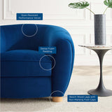 Abundant Performance Velvet Accent Armchair - Glam Deco & Stain-Resistant Lounging