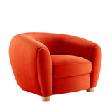 Abundant Performance Velvet Accent Armchair - Glam Deco & Stain-Resistant Lounging