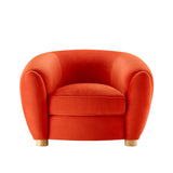 Abundant Performance Velvet Accent Armchair - Glam Deco & Stain-Resistant Lounging