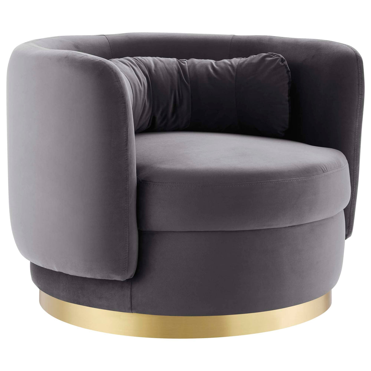 Relish Performance Velvet Swivel Chair - Glam Deco & Ergonomic Lounge Seating