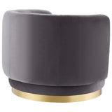 Relish Performance Velvet Swivel Chair - Glam Deco & Ergonomic Lounge Seating