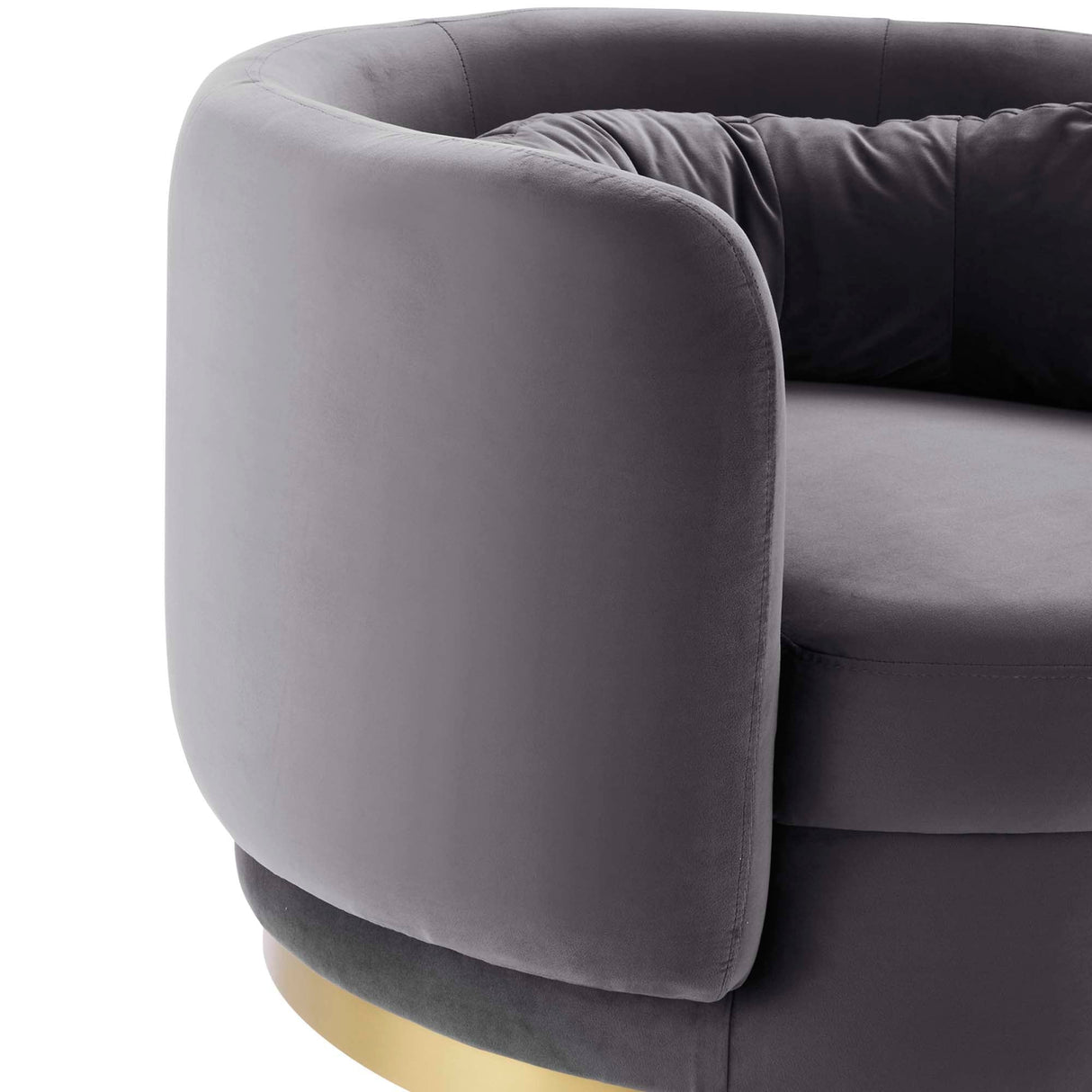 Relish Performance Velvet Swivel Chair - Glam Deco & Ergonomic Lounge Seating