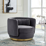 Relish Performance Velvet Swivel Chair - Glam Deco & Ergonomic Lounge Seating – accent chair