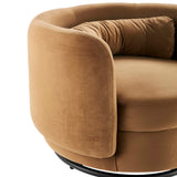 Relish Performance Velvet Swivel Chair - Glam Deco & 360-Degree Swivel