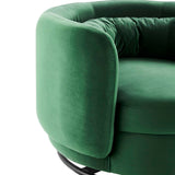 Relish Performance Velvet Swivel Chair - Glam Deco & 360-Degree Swivel