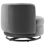 Relish Performance Velvet Swivel Chair - Glam Deco & 360-Degree Swivel
