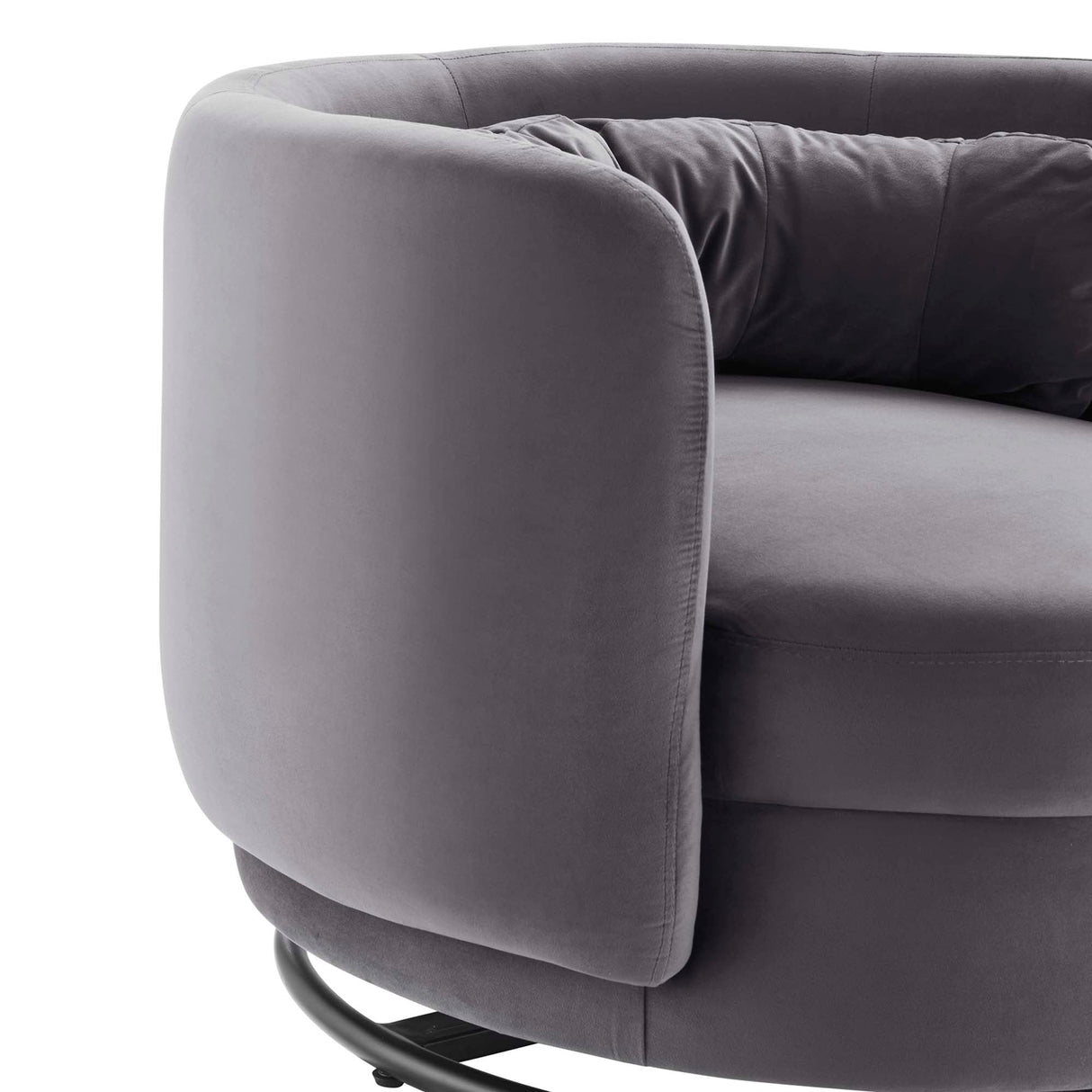 Relish Performance Velvet Swivel Chair - Glam Deco & 360-Degree Swivel