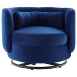 Relish Performance Velvet Swivel Chair - Glam Deco & 360-Degree Swivel