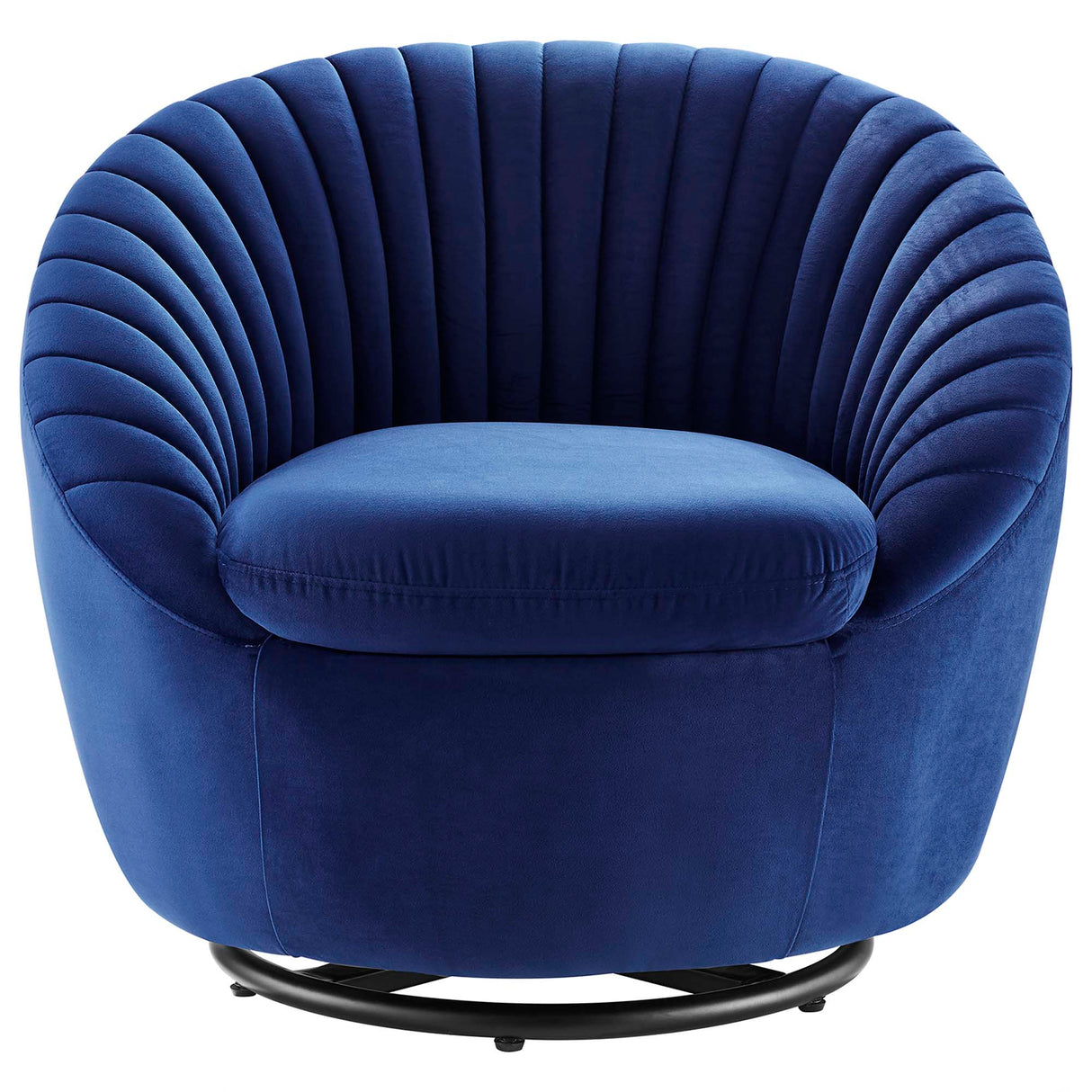 Whirr Tufted Performance Velvet Swivel Chair - Art Deco Style & 360-Degree Functionality