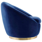Buttercup Performance Velvet Swivel Chair - Modern Glam & Stain-Resistant