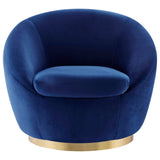 Buttercup Performance Velvet Swivel Chair - Modern Glam & Stain-Resistant