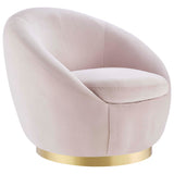 Buttercup Performance Velvet Swivel Chair - Modern Glam & Stain-Resistant