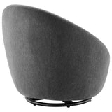 Buttercup Upholstered Fabric Swivel Chair - Mid-Century Modern & 360-Degree Movement