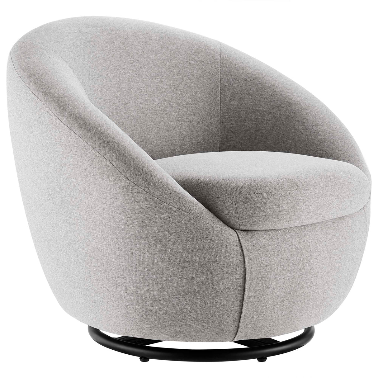Buttercup Upholstered Fabric Swivel Chair - Mid-Century Modern & 360-Degree Movement