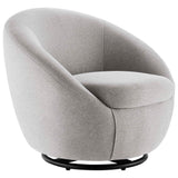 Buttercup Upholstered Fabric Swivel Chair - Mid-Century Modern & 360-Degree Movement