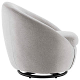 Buttercup Upholstered Fabric Swivel Chair - Mid-Century Modern & 360-Degree Movement
