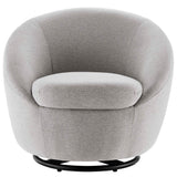 Buttercup Upholstered Fabric Swivel Chair - Mid-Century Modern & 360-Degree Movement