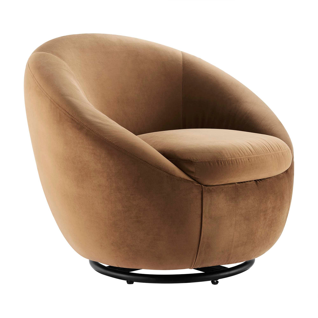 Buttercup Performance Velvet Swivel Chair - Modern Glam & Stain-Resistant