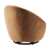 Buttercup Performance Velvet Swivel Chair - Modern Glam & Stain-Resistant