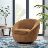 Buttercup Performance Velvet Swivel Chair - Modern Glam & Stain-Resistant