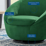 Buttercup Performance Velvet Swivel Chair - Modern Glam & Stain-Resistant