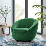 Buttercup Performance Velvet Swivel Chair - Modern Glam & Stain-Resistant