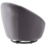 Buttercup Performance Velvet Swivel Chair - Modern Glam & Stain-Resistant