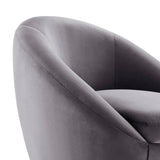 Buttercup Performance Velvet Swivel Chair - Modern Glam & Stain-Resistant