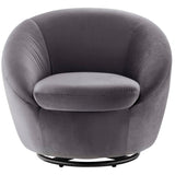 Buttercup Performance Velvet Swivel Chair - Modern Glam & Stain-Resistant
