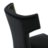 Curve Performance Velvet Dining Chairs - Set of 2 - Mid-Century Modern & Stain-Resistant