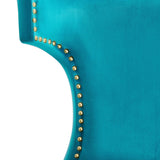 Curve Performance Velvet Dining Chairs - Set of 2 - Mid-Century Modern & Stain-Resistant