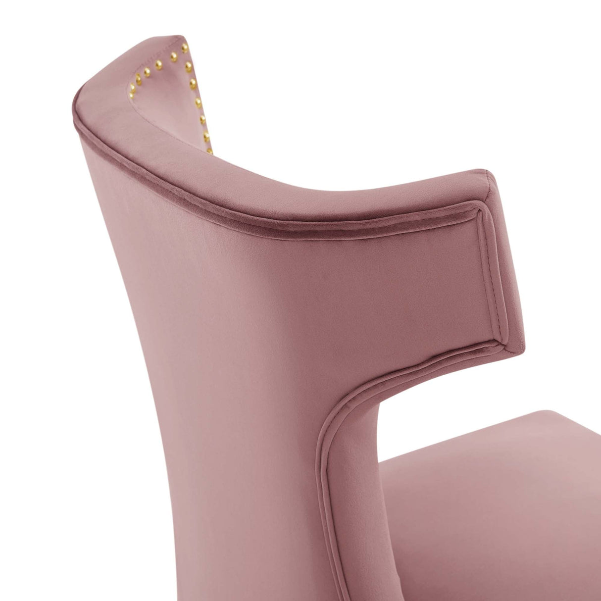 Curve Performance Velvet Dining Chairs - Set of 2 - Mid-Century Modern & Stain-Resistant
