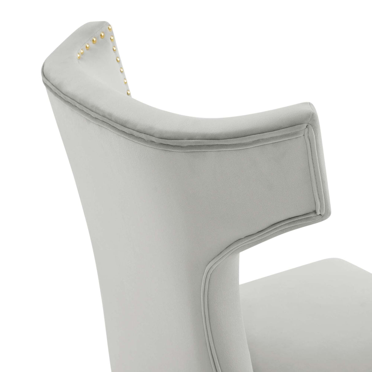 Curve Performance Velvet Dining Chairs - Set of 2 - Mid-Century Modern & Stain-Resistant