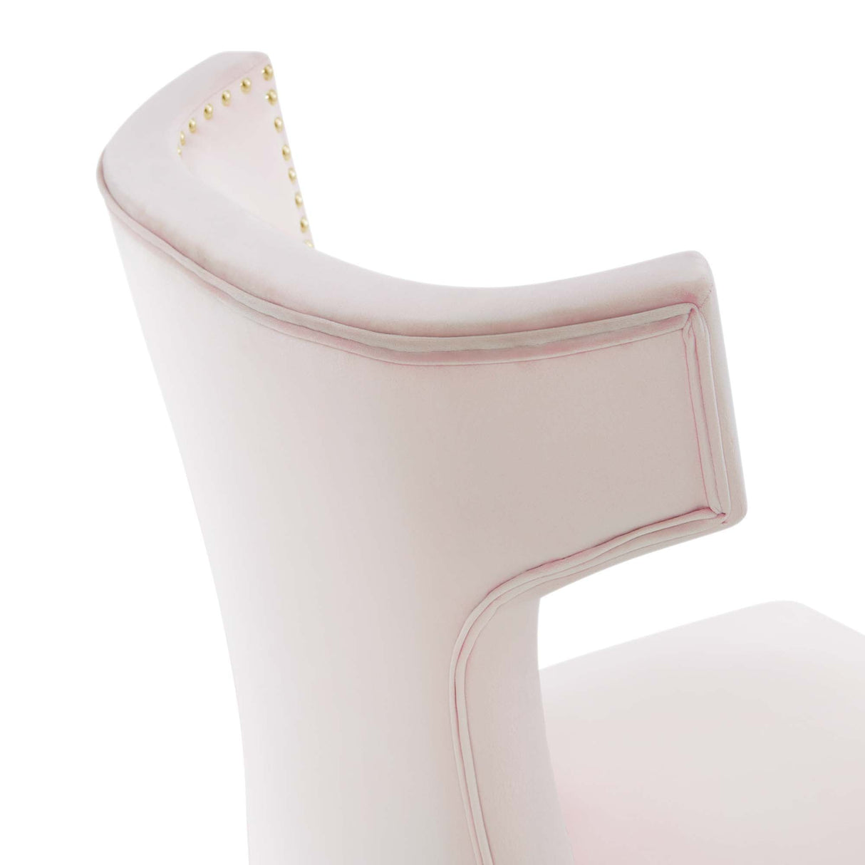 Curve Performance Velvet Dining Chairs - Set of 2 - Mid-Century Modern & Stain-Resistant