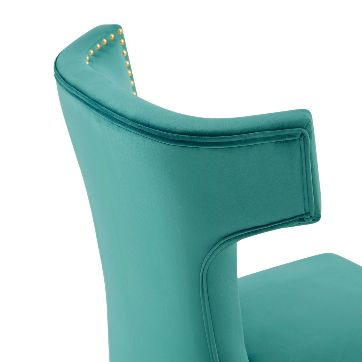 Curve Performance Velvet Dining Chairs - Set of 2 - Mid-Century Modern & Stain-Resistant