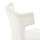 Curve Performance Velvet Dining Chairs - Set of 2 - Mid-Century Modern & Stain-Resistant