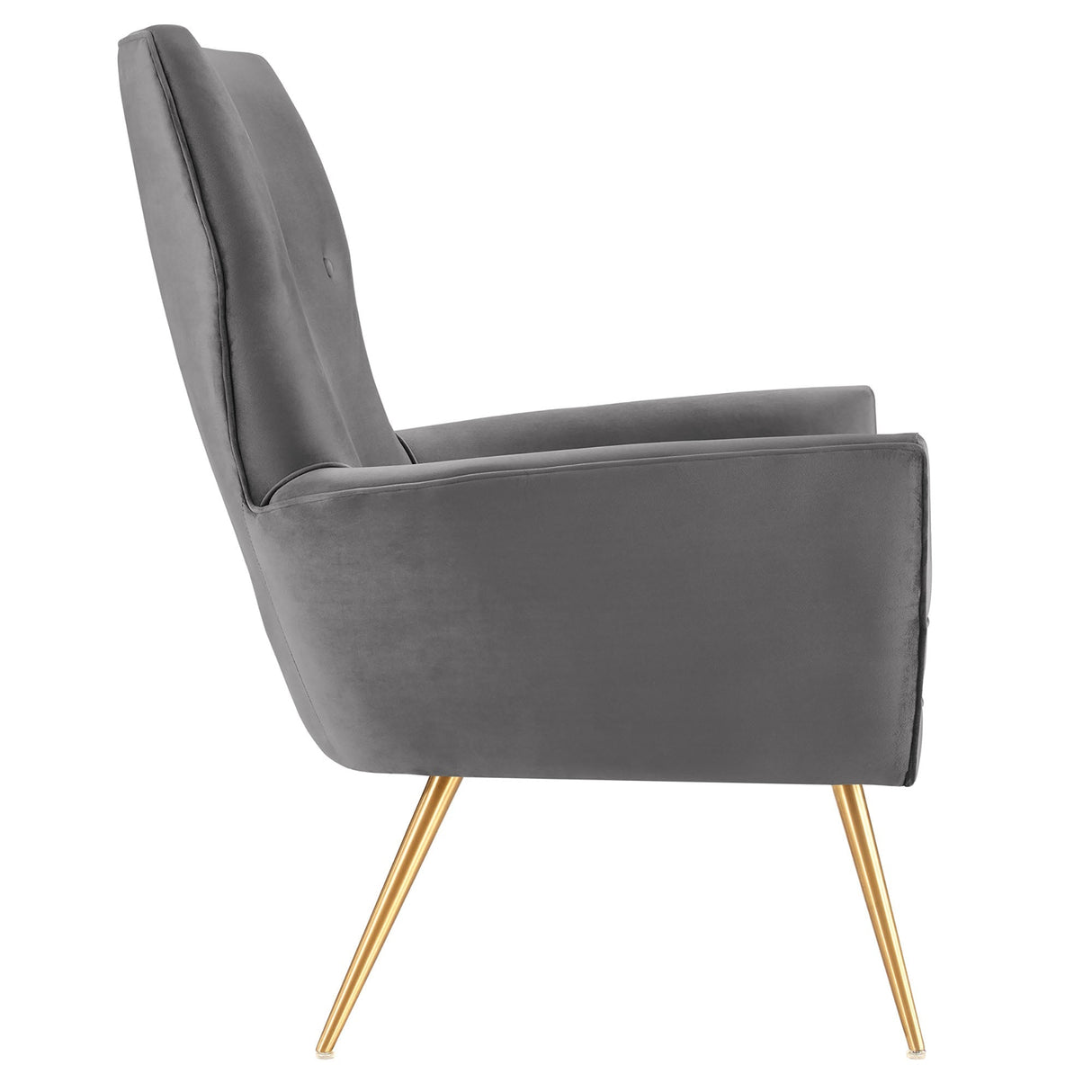 Renata Button Tufted Performance Velvet Armchair - Mid-Century Modern & Stain-Resistant