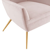 Renata Button Tufted Performance Velvet Armchair - Mid-Century Modern & Stain-Resistant
