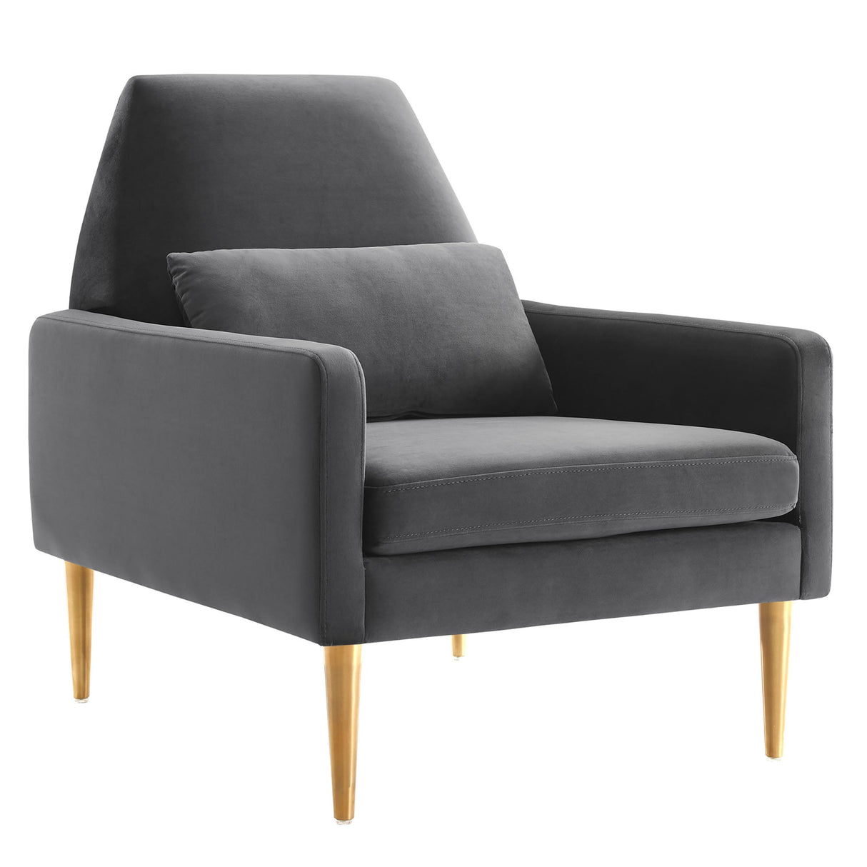 Liliana Performance Velvet Armchair - Mid-Century Modern & Stain-Resistant
