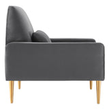 Liliana Performance Velvet Armchair - Mid-Century Modern & Stain-Resistant
