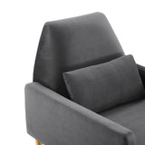 Liliana Performance Velvet Armchair - Mid-Century Modern & Stain-Resistant